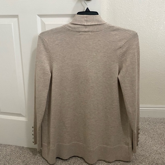 89th + Madison Beige Open Cardigan Sweater Sz S - Picture 3 of 4